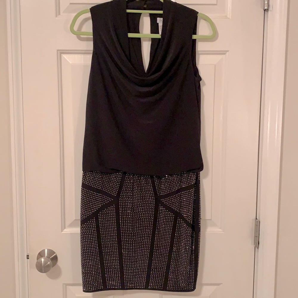 Cache Black Beaded Dress